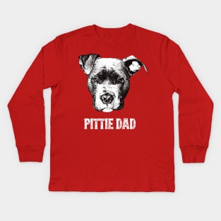 American Pit Bull Terrier Dad Kids Long Sleeve T-Shirt